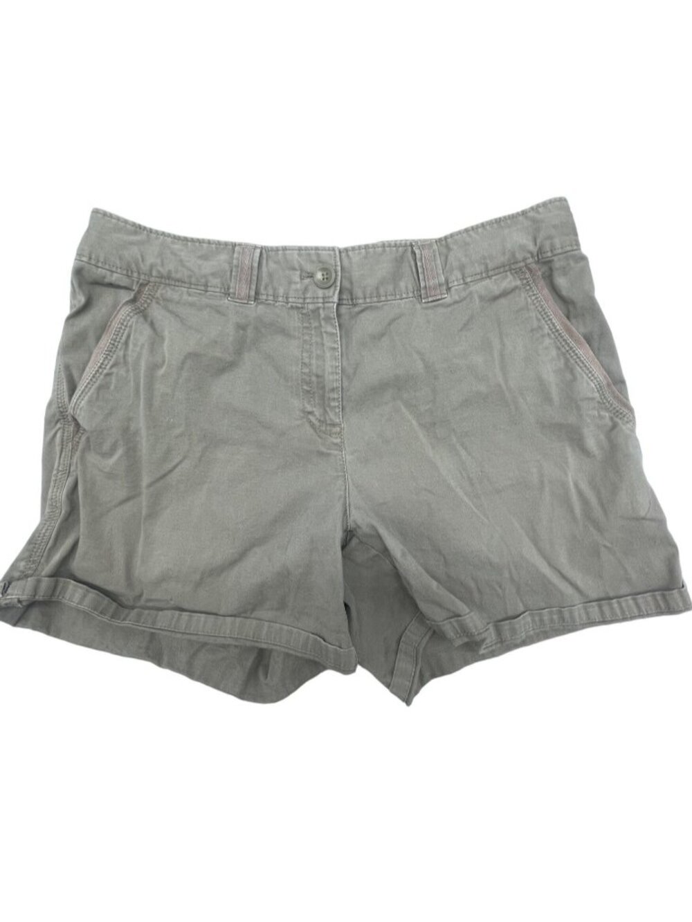 relax tommy bahama brown shorts pockets zip button cotton blend size 8 READ
